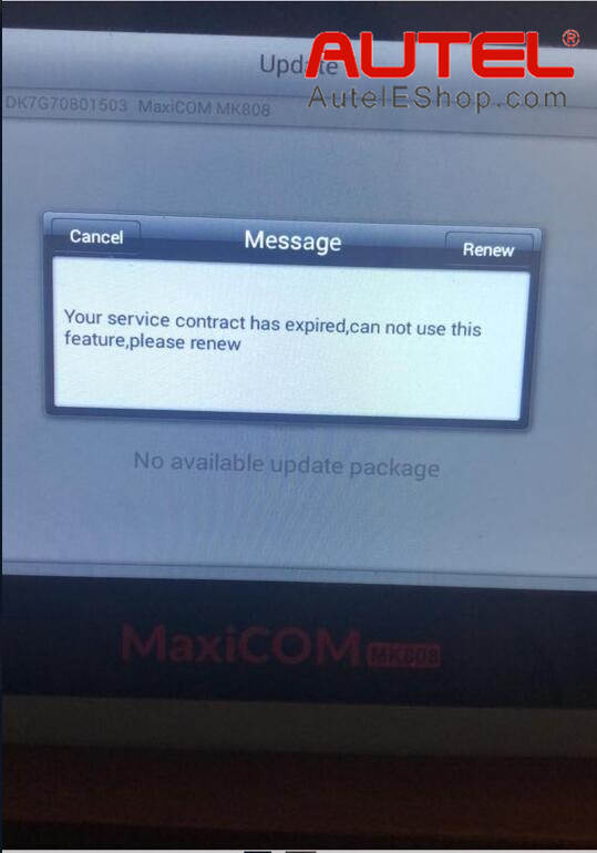 MK808 service contract has expired